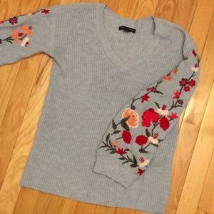 Light Blue American Eagle V Neck Sweater
